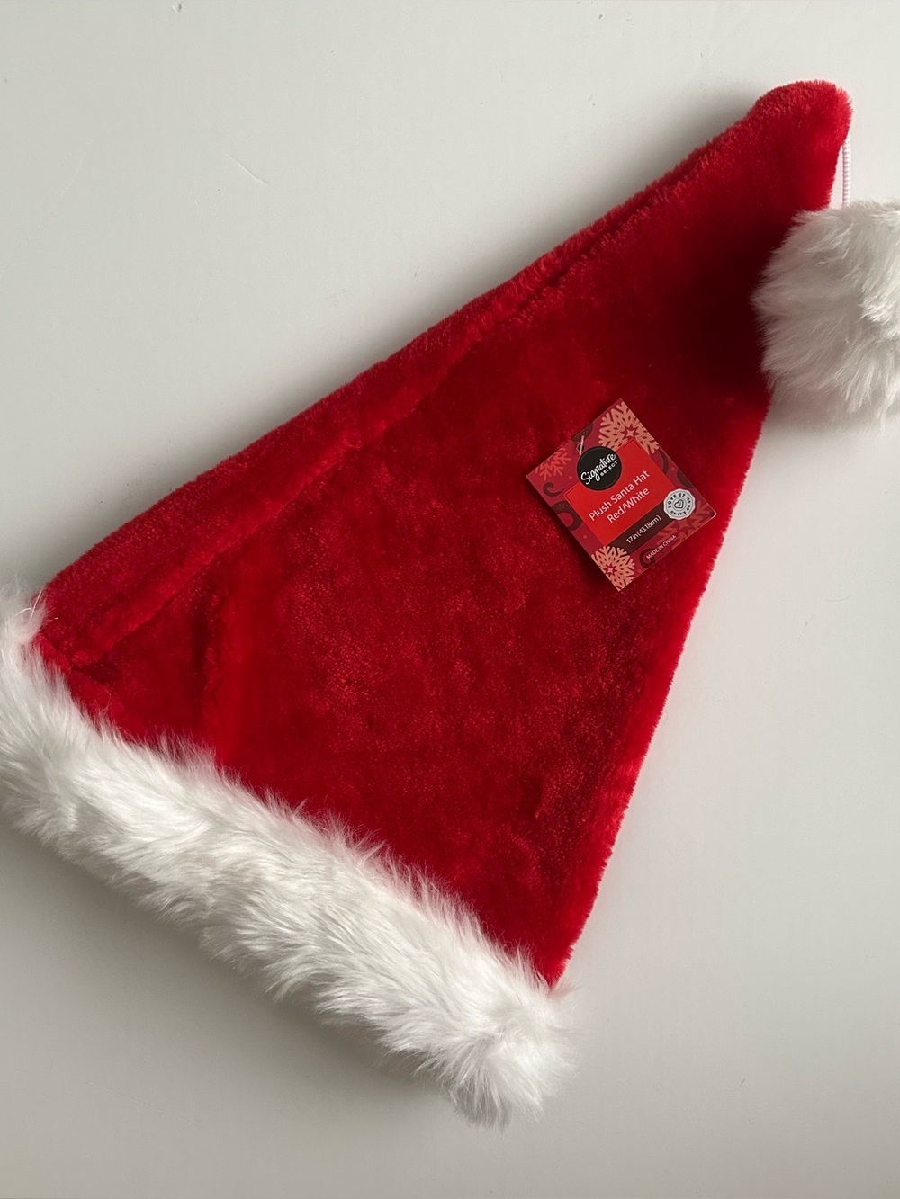 NWT Santa Hat Plush Christmas Red White